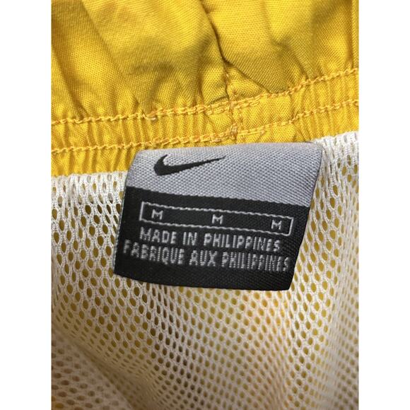 Nike Swim Trunks Board Shorts Mens Size Medium Bright Yellow Blue stripe‎ - Picture 6 of 7